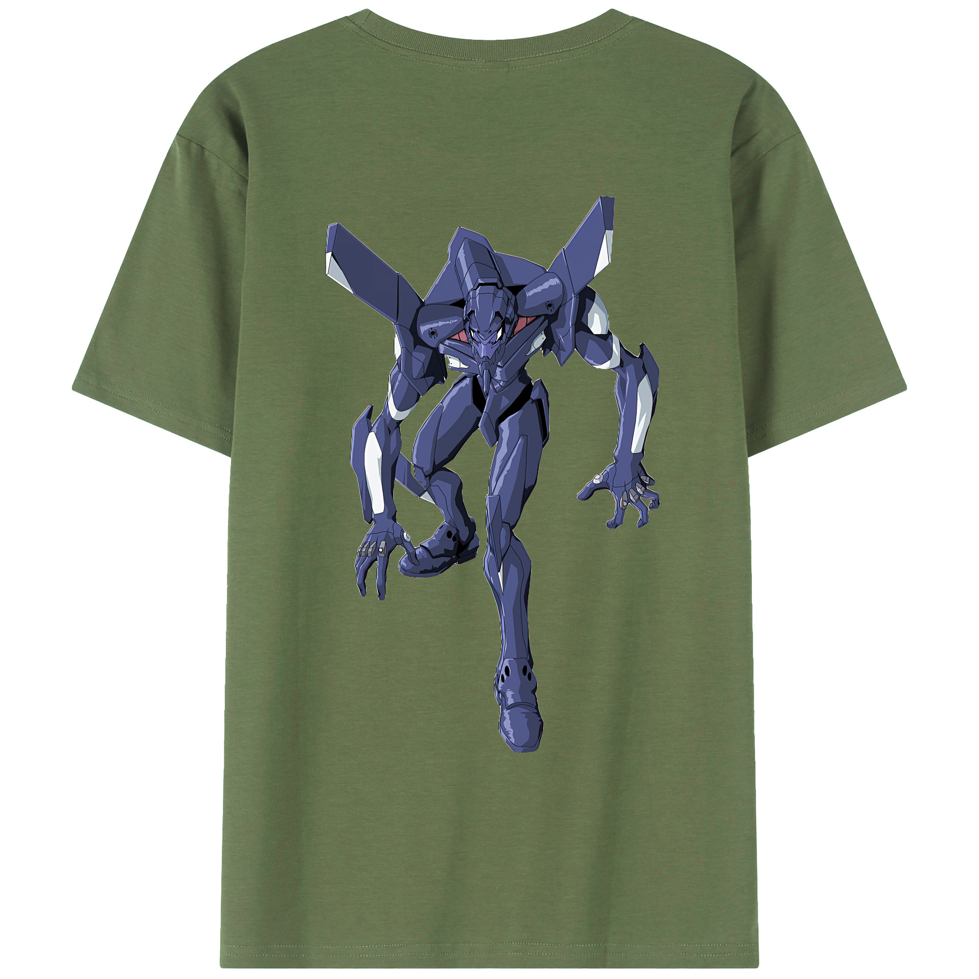 （画像用） EVA 新世紀エヴァンゲリオン 綿100％ メンズ半袖Tシャツ（バックプリント） 通気性